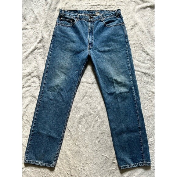 Vintage 90s Levis 505 Jeans Mens Regular Fit Straight Leg Medium Wash Size 38x32 - Picture 3 of 9